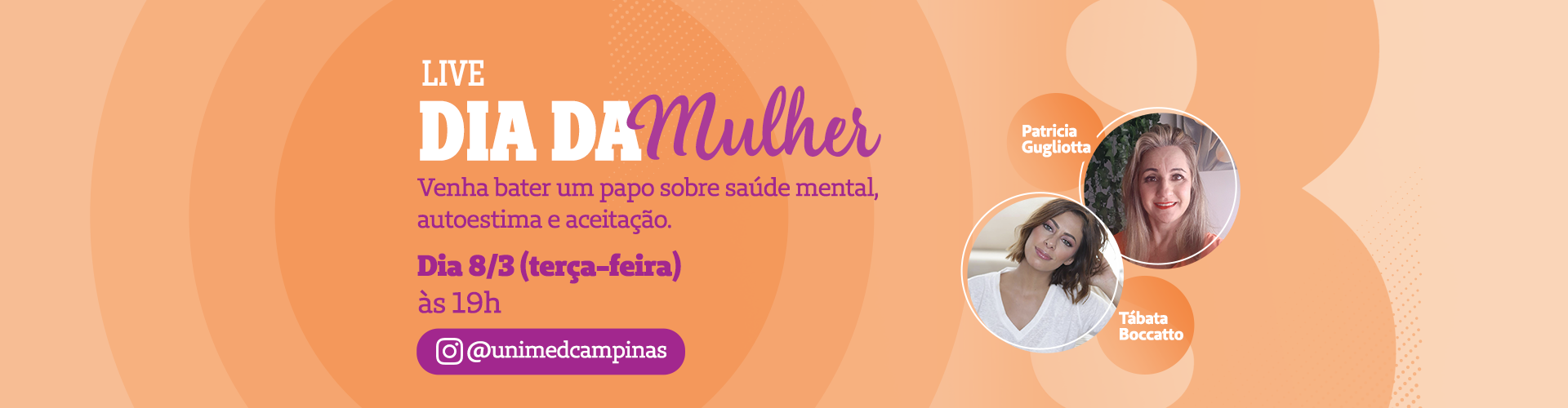 LIVE Dia da Mulher: um bate-papo sobre saúde mental, autoestima e aceitação