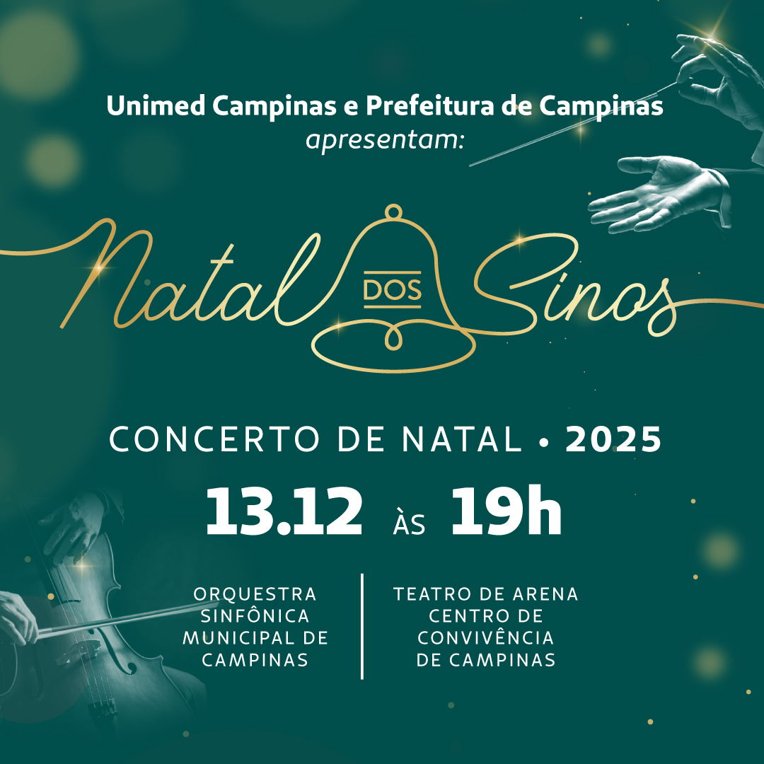 Concerto “Natal dos Sinos” é neste sábado, 13/12 