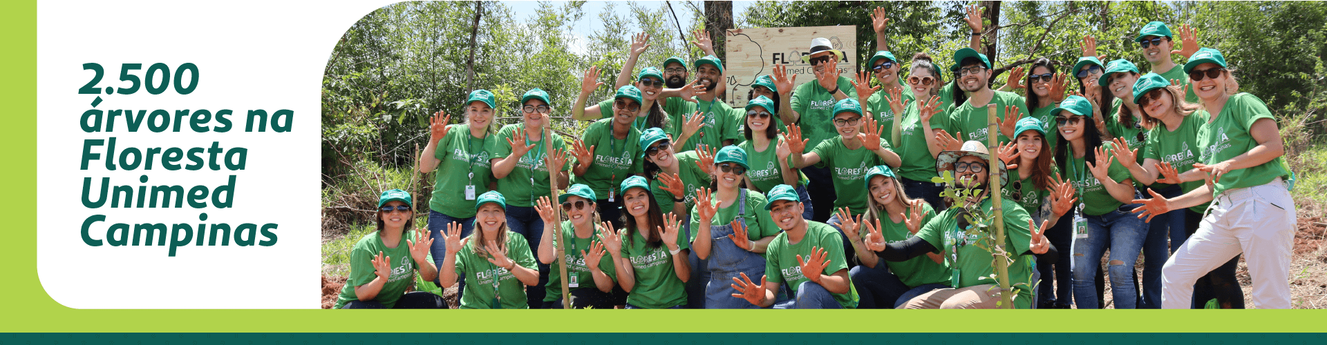 Floresta Unimed Campinas recebe mais mil mudas e totaliza 2.500 árvores plantadas