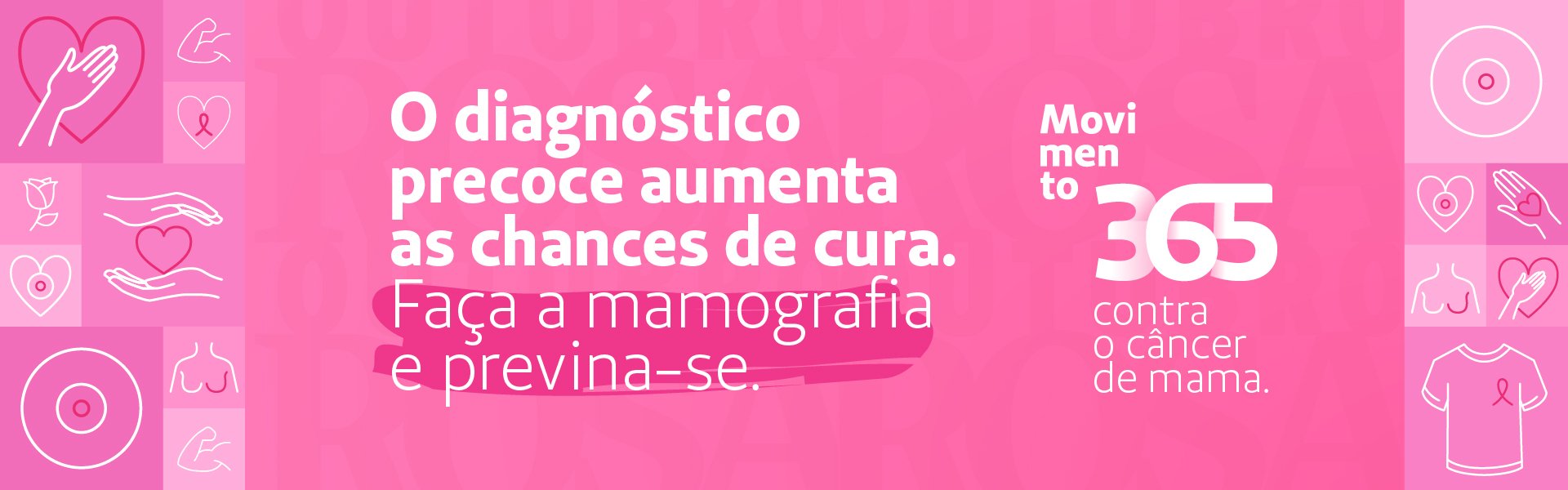 Em outubro e sempre: caminhamos junto com você para combater o câncer de mama