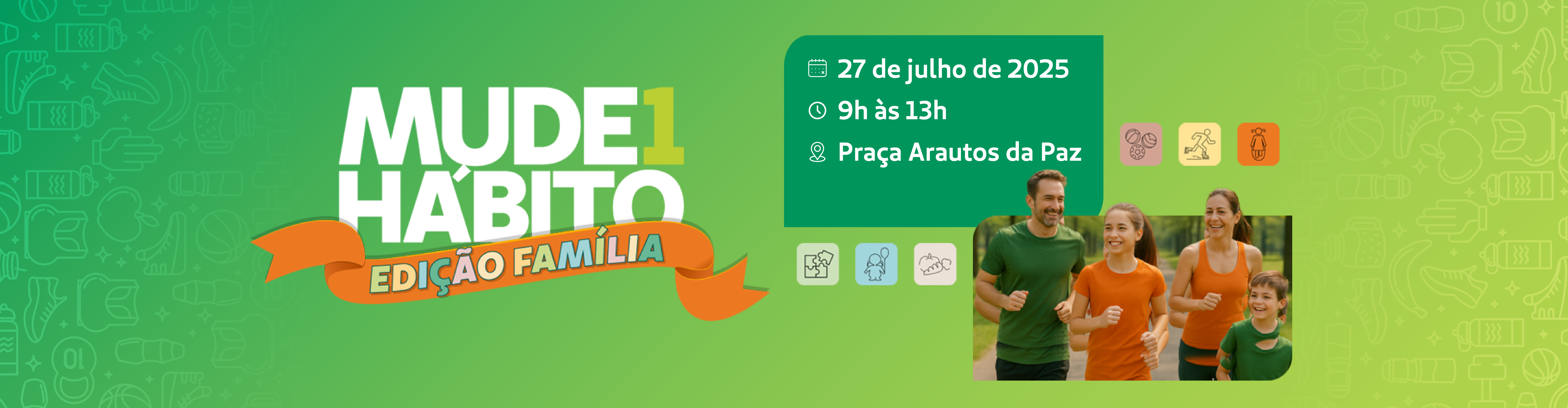 MUDE1HÁBITO: evento para toda a família na Praça Arautos da Paz